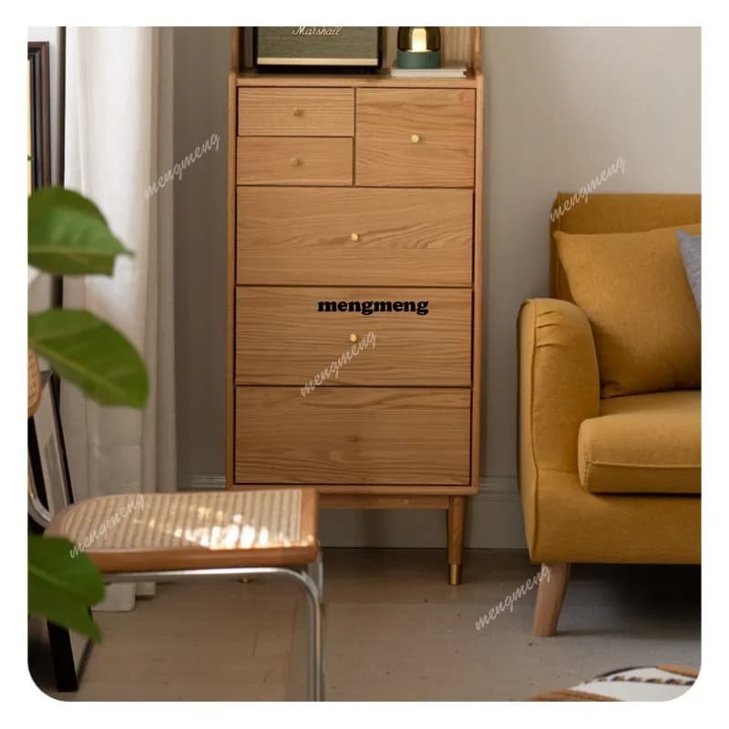 Solid wood bedroom storage storage six chest cabinet living room crack display side cabinet storage clothes cabinet