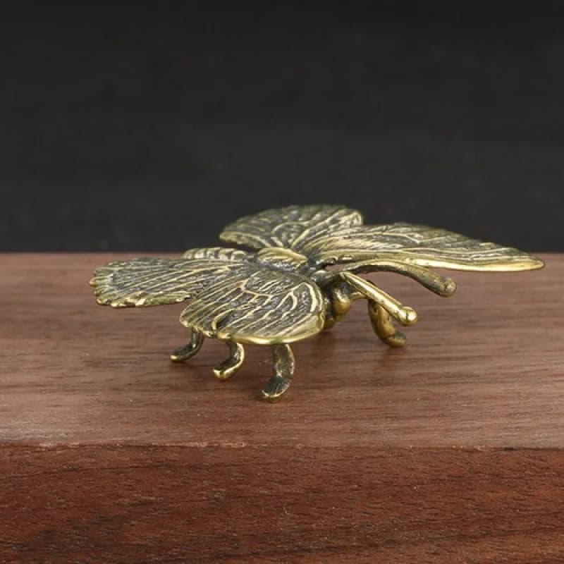 Brass Butterfly Figurine Small Statue Animal Figurines Toys House Decoration