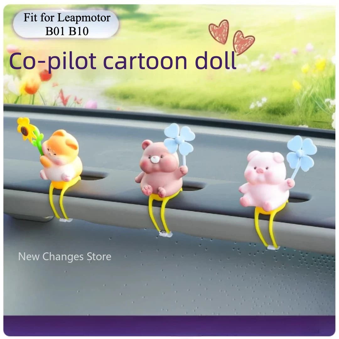 For Leapmotor B01 B10 Car Co-pilot Creative Doll Expansion Position Personalized Doll Decoration Modify Accessories