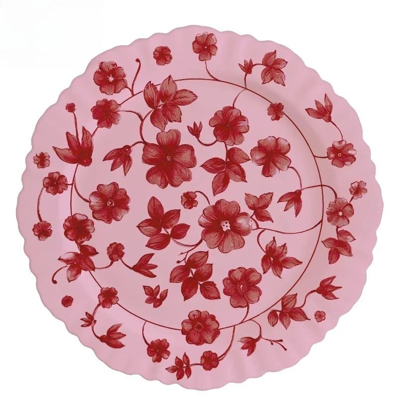 Plate sets, floral-shaped cutlery for events and catering