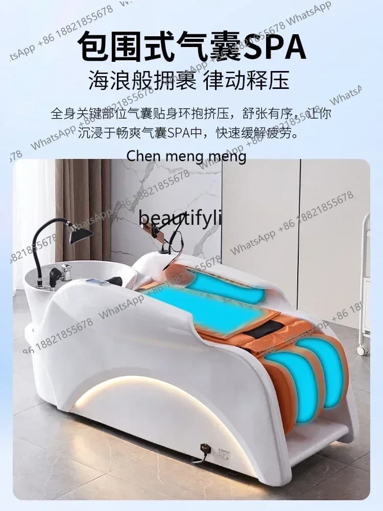 SS Automatic Intelligent Massage Shampoo Bed Barber Shop for Hair Salon Hair Salon Beauty Salon Head Treatment  Circulation7486