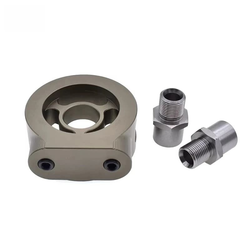 SK  aluminum M20X1.5 oil filter cooler sandwich plate adapter for oil pressure gauge NPT 1/8 sensor