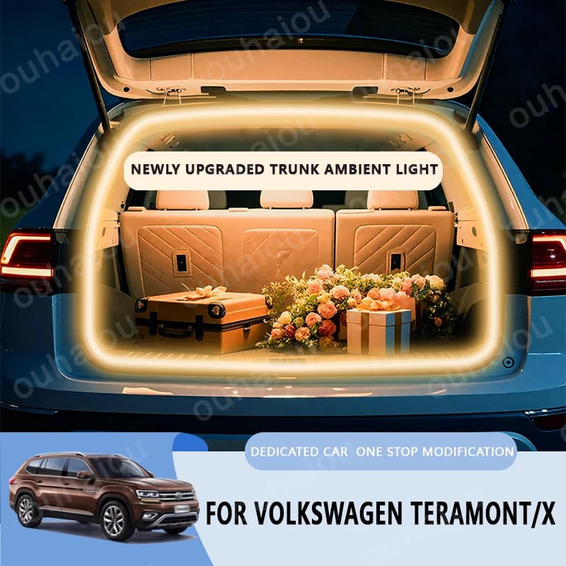 For Volkswagen Teramont/X  trunk light modification light Atmosphere lights White warm white Rear Trunk LED Light Bar