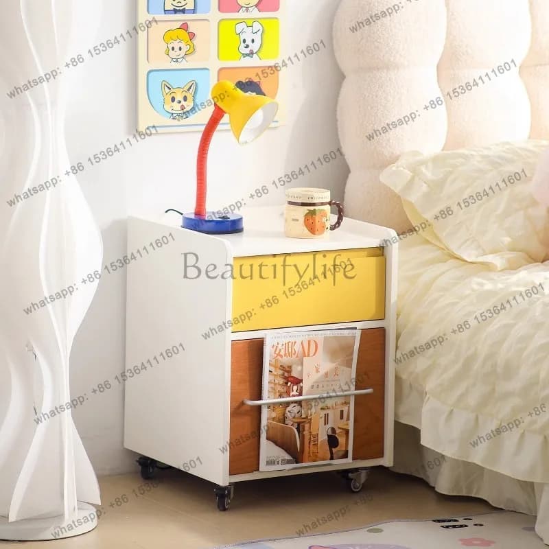 Japanese Classic Drawer Nightstands White Design Lounges Narrow Bedside Table Modern Unique Mesitas De Noche Furniture For Home