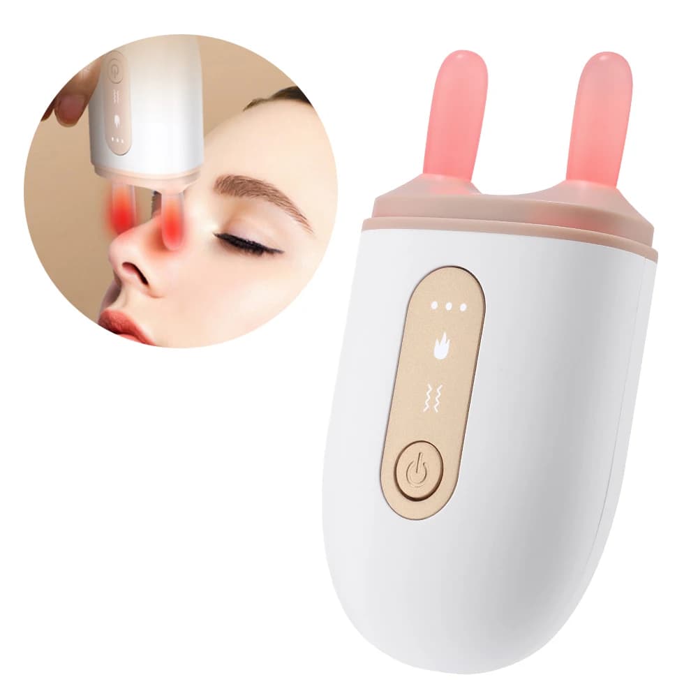 Electric Heating Vibration Jade Nose Bridge Massage Device Neck Face Lifting Gua Sha Board Eye and Nose Massager