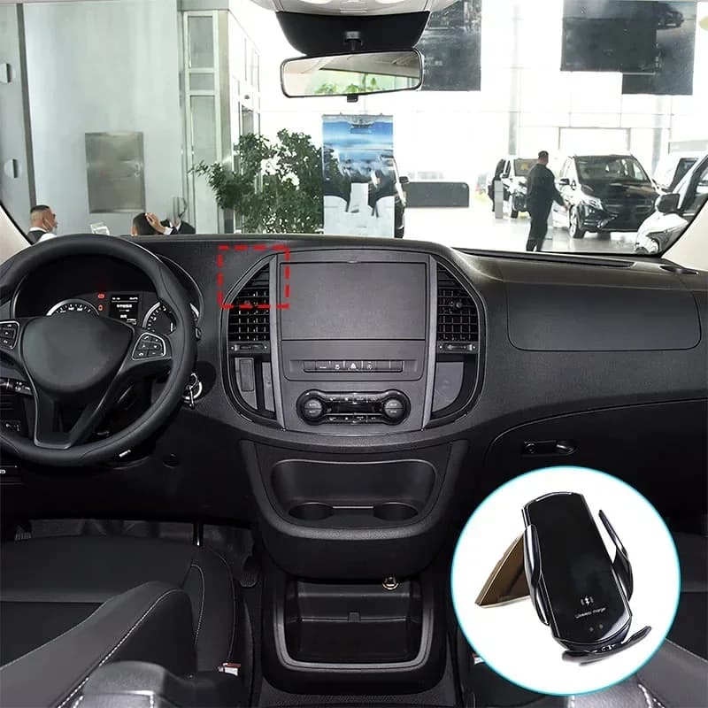 For Mercedes-Benz Vito W447 2016-2021 Car Console Air Vent Mount Mobile Phone Holder ABS Interior Accessories