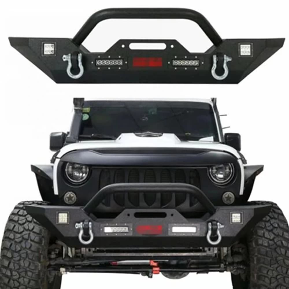 Steel Front and Rear Bumper with Light for jeep wrangler JK 2007-2017 J40-3 J40-5