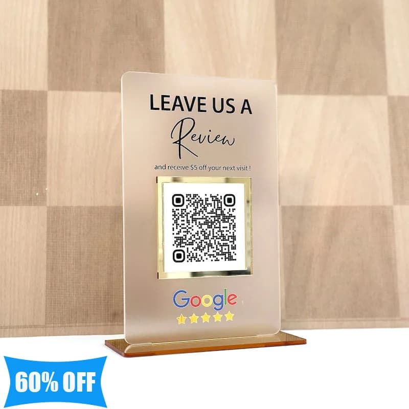 Customer Rating Google Evaluation System QR Code Signs Can Be Customized Information Commercial Promotion Hotel Cafe Front Desk