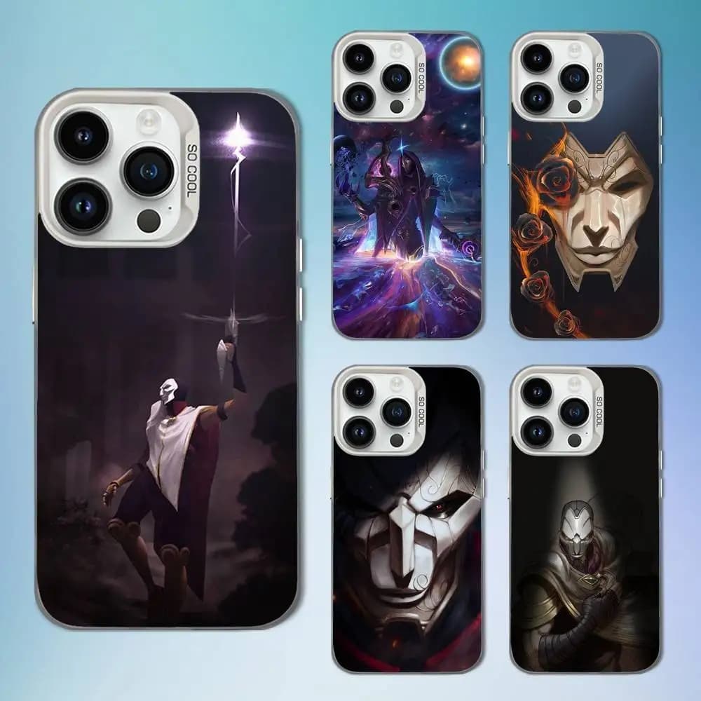 Hot L-LOL J-Jhin Game Phone Case For iPhone 16,15,14,13,12,11,Mini,XS,Pro,SE,MAX White Matte Shockproof Cover
