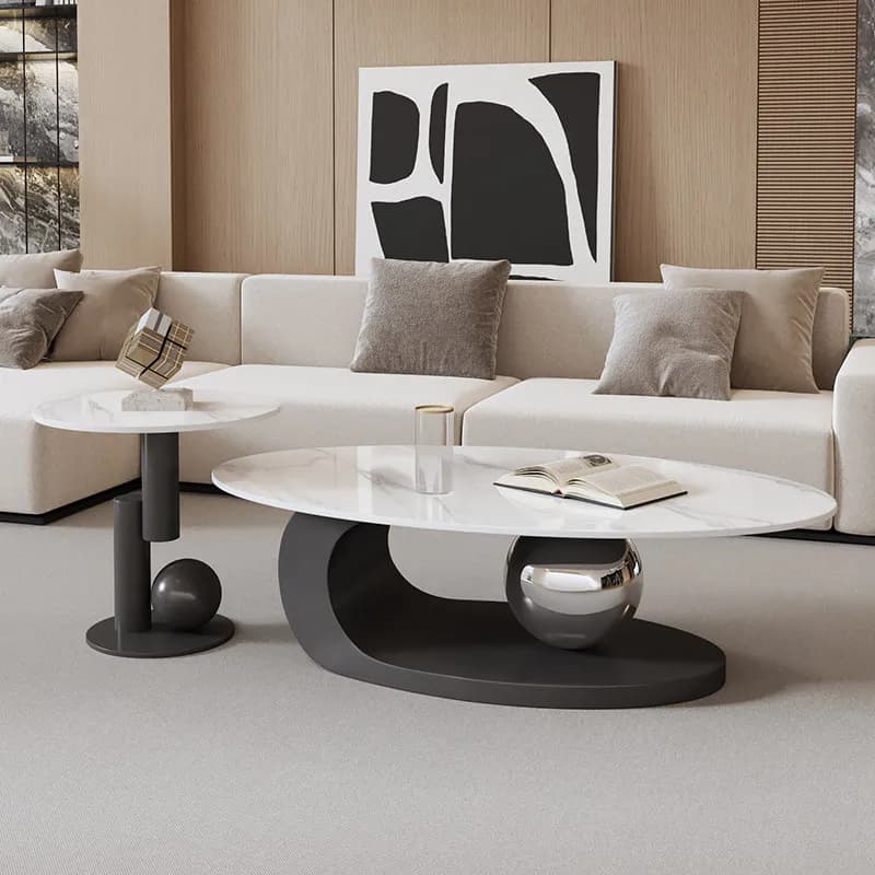 Designer Nordic Coffee Table Decoration Modern Living Room Simple Clear Side Table Aesthetic Unique Couchtisch Home Furniture