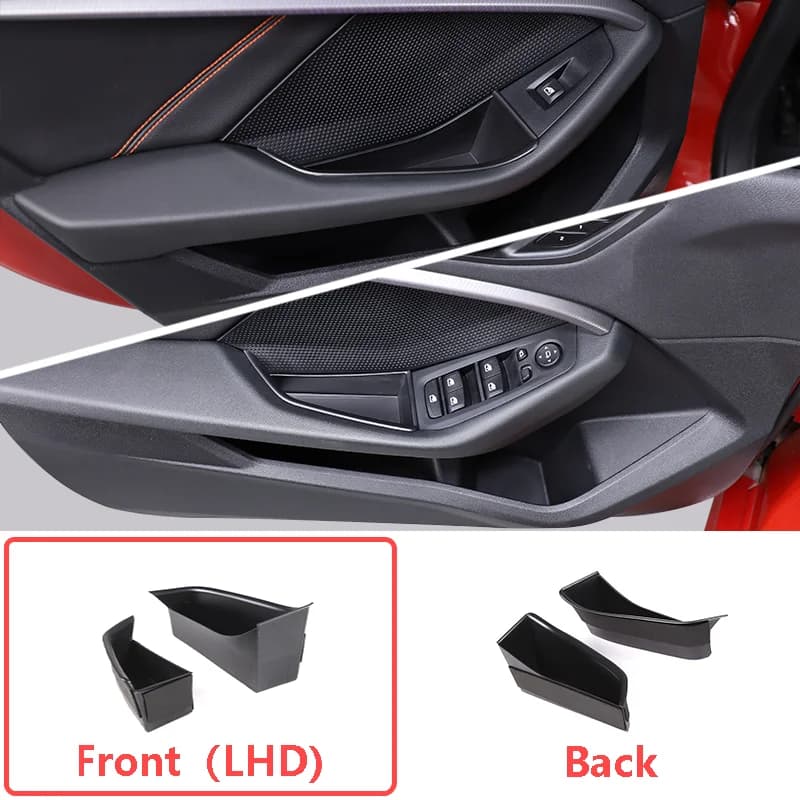 Car Inner Door Handle Storage Box ABS Material Organizer Tray 2PCS For BMW 2 Series F44 / 1 Series F40 2020+