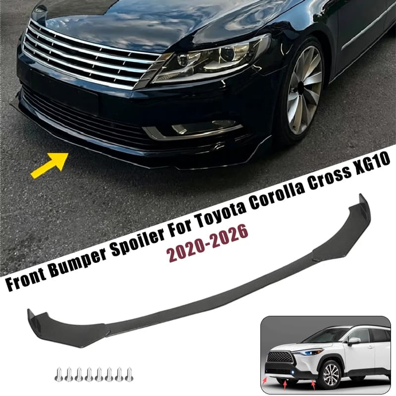 Sport Front Bumper Splitter Spoiler Lip For Toyota Corolla Cross XG10 2020-2026 5Pcs Adjustable Sectional Car Tuning Body Kit