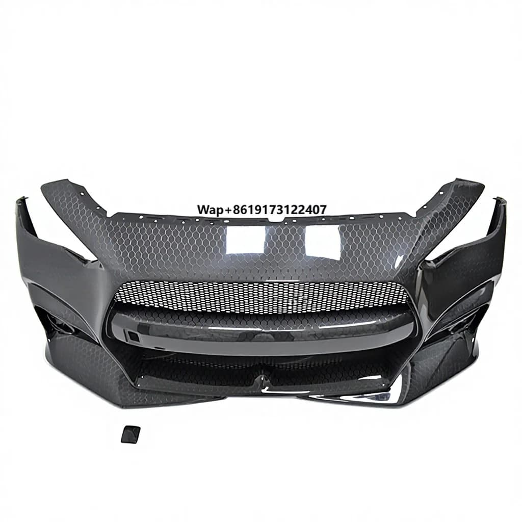 HONEYCOMB CARBON FIBER FRONT BUMPER  BODY KIT for INFINITI Q50 DOORS HOOD ROOF COVER UPGRADE FORGED CARBON