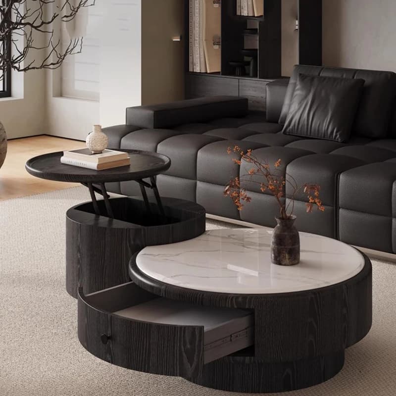 Antique Adjustable Coffee Table Drawers Minimalist Standing Unique Coffee Table Aesthetic Designer Couchtisch Home Furniture