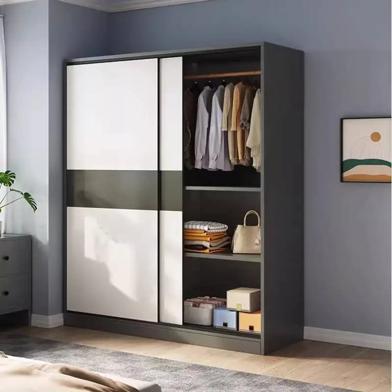 Black Modular Wardrobes Closet Wooden Doors Large Saving Storage Wardrobes Cute Space Tall Guarda Roupas Furniture For Home