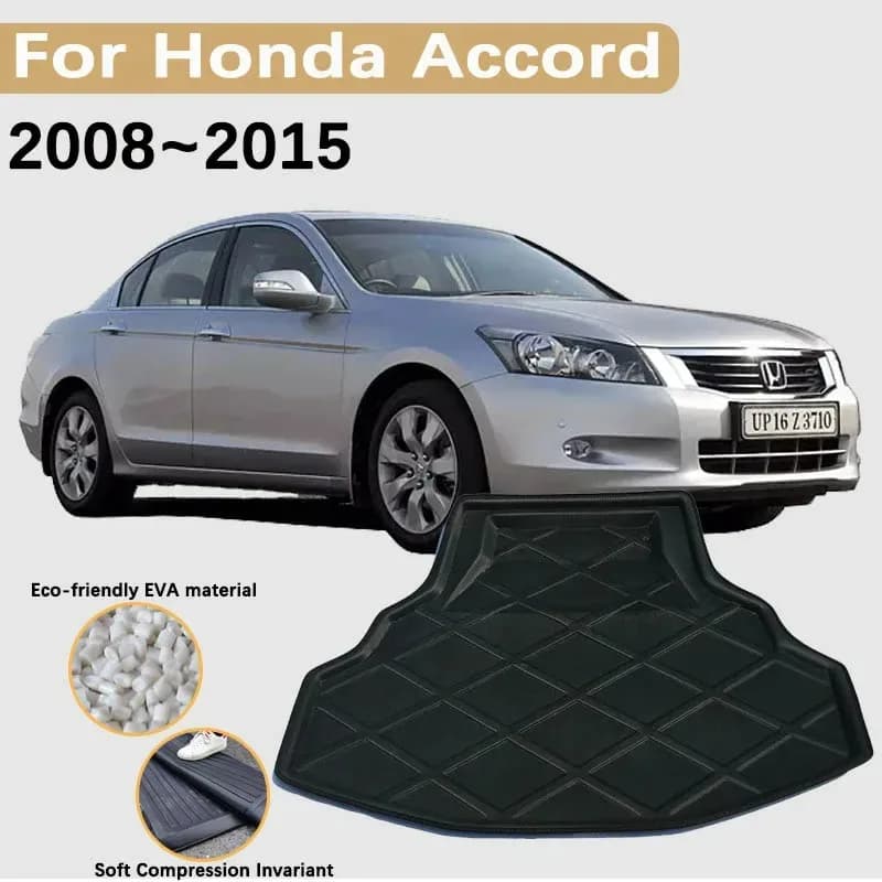 For Honda Accord MK8 Accesories 2008~2015 8th Gen Car Rear Trunk Mat Boot Cargo Trunk Waterproof Carpet Storage Pad EVA Material