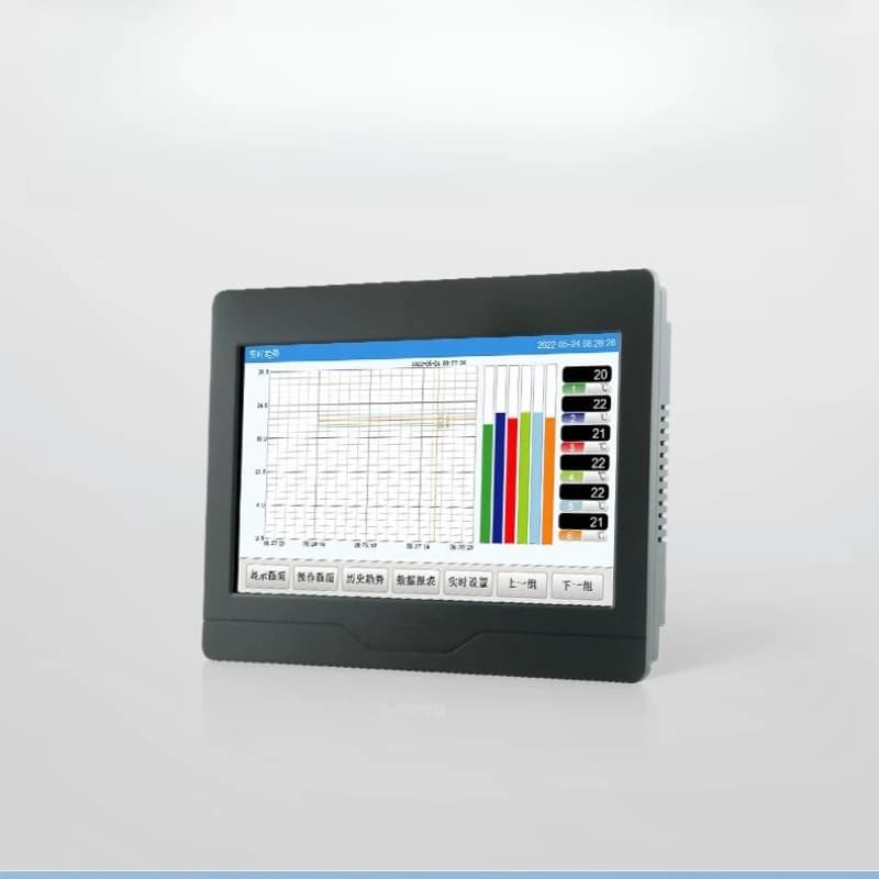 Multi-channel inspection touchscreen operation displays alarm instruments
