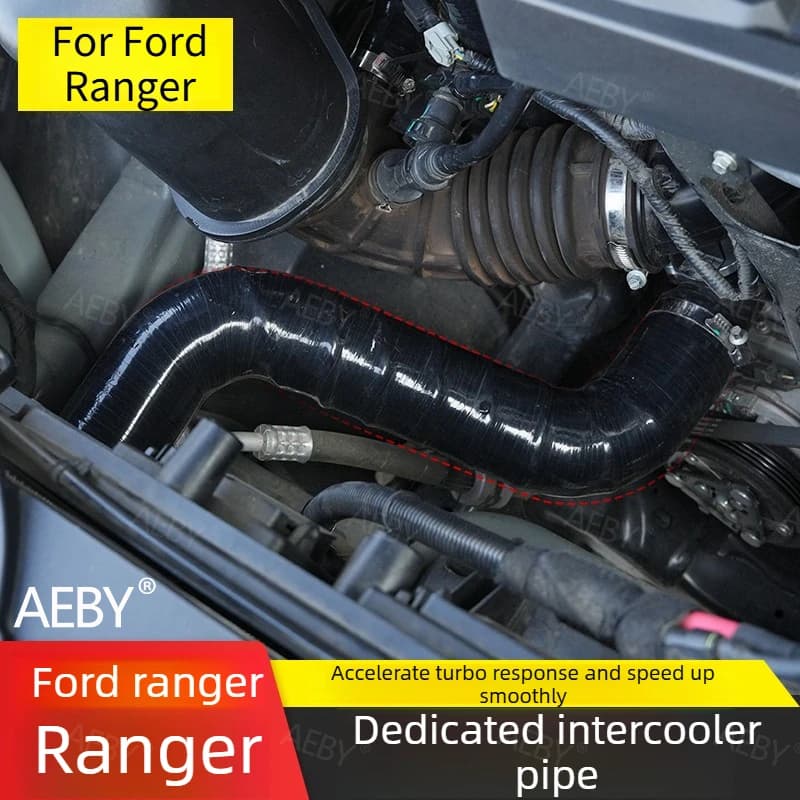 For Ford Ranger 2022-2026 Upgraded supercharger pipe, intercooler turbine pipe with pressure relief valve,Car accessories