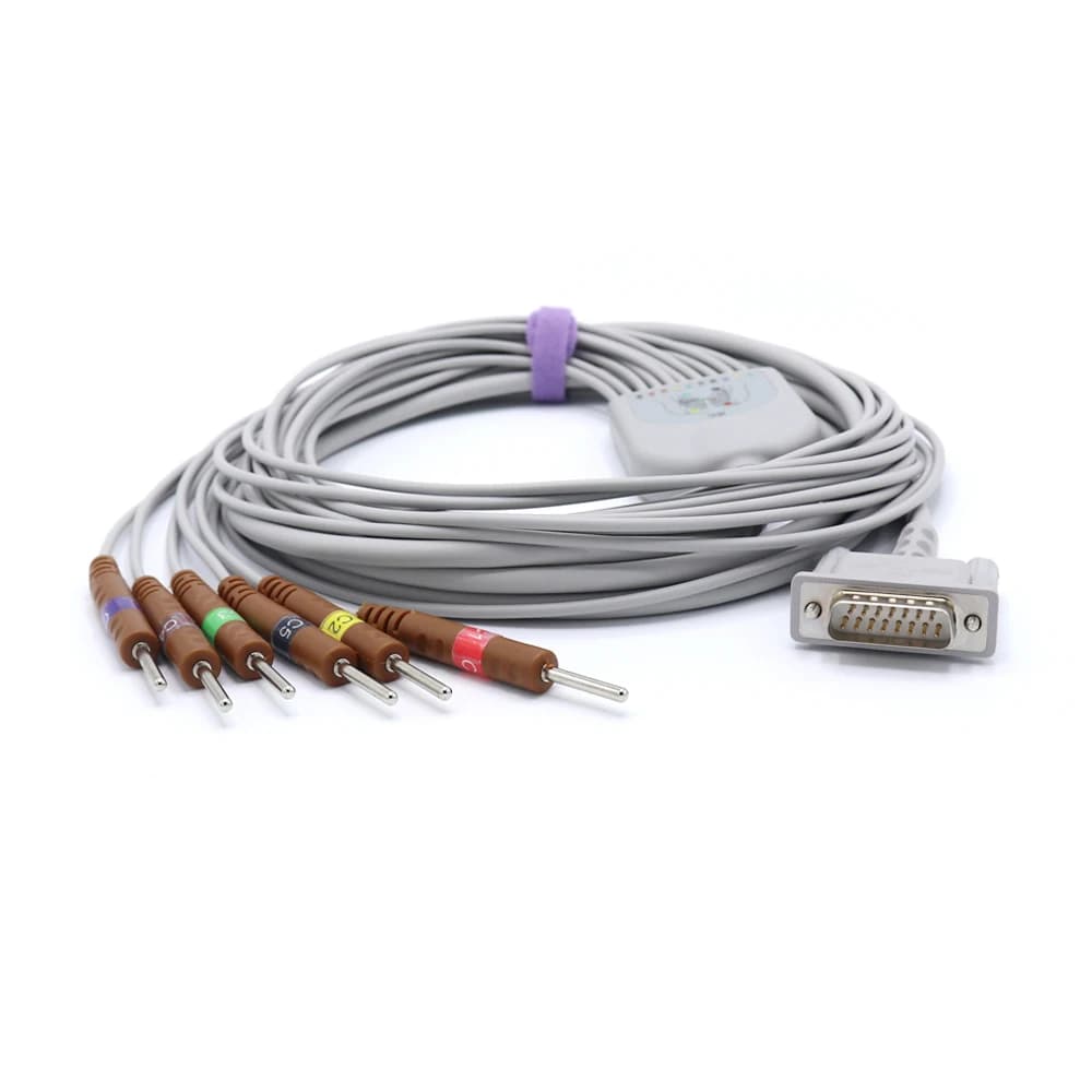 One-Piece Fixed EKG Cable 10 Leads IEC Needle 3.0 Type 3.5m M2461A M3702C 989803107711 Pagewrite TPU
