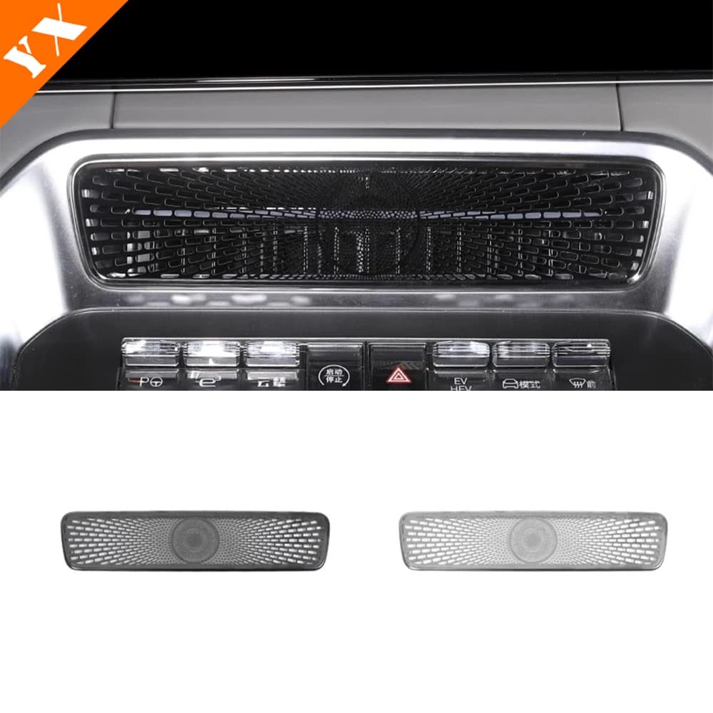 For Denza N9 2025 2026 accessories Stainless Black Car Central Air Conditioning Vent Cover,Car Central Decorative Air Vent Cover