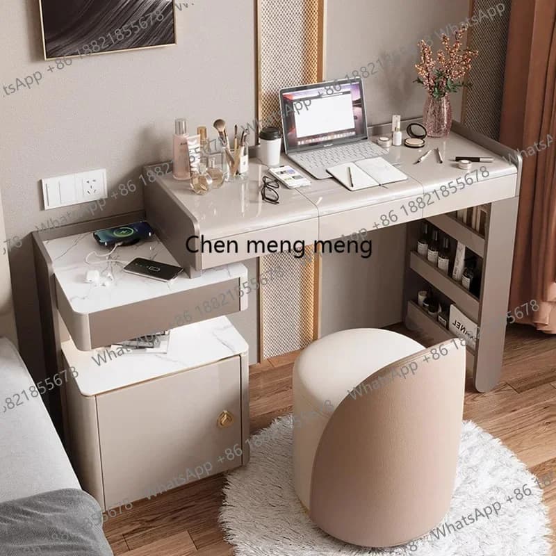 Living Room Modern Vanity Table Bedroom White Storage Bedside Study Dressing Table Makeup Chair Penteadeira Trendy Furniture