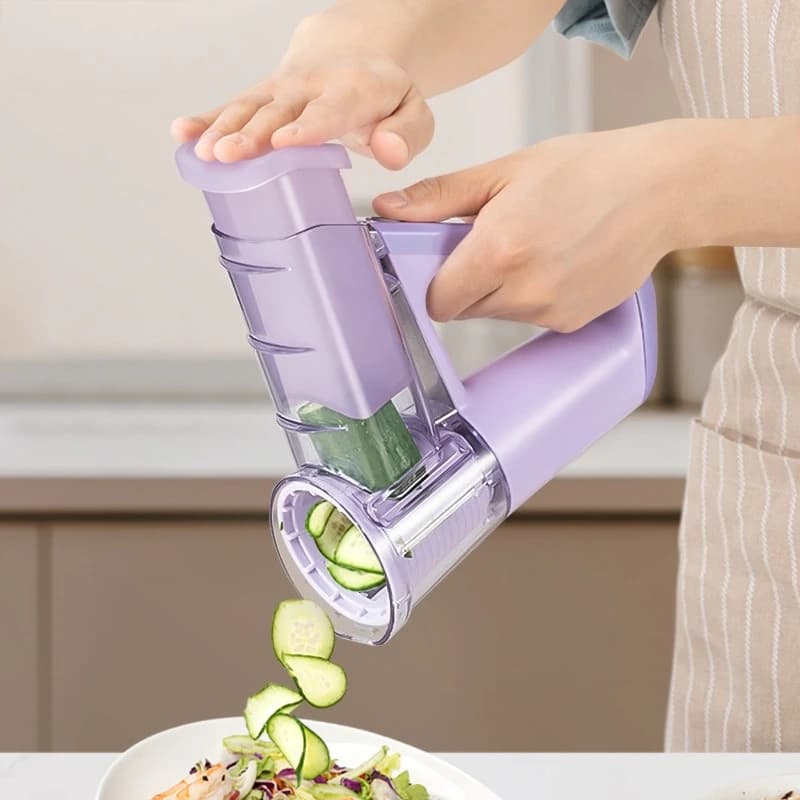 Electric handheld light food cooking machine, household multi-functional roller planer and cutter