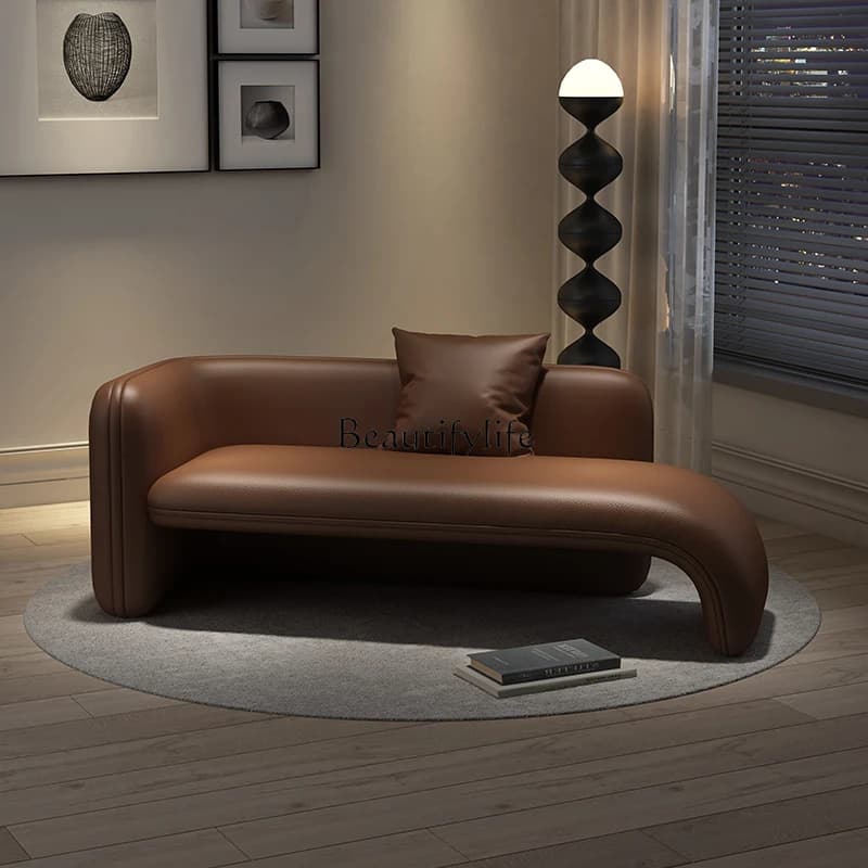 02Italian minimalist concubine chair living room single sofa recliner hotel homestay leisure small apartment concubine