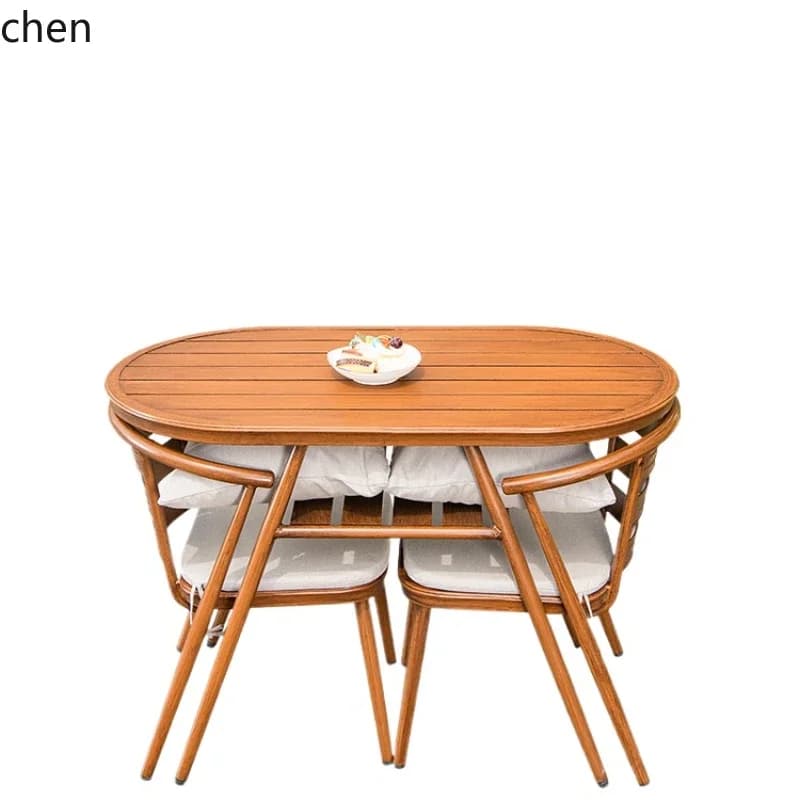 YFY  balcony outdoor terrace tea table and chair combination casual small coffee table aluminum alloy table and chair
