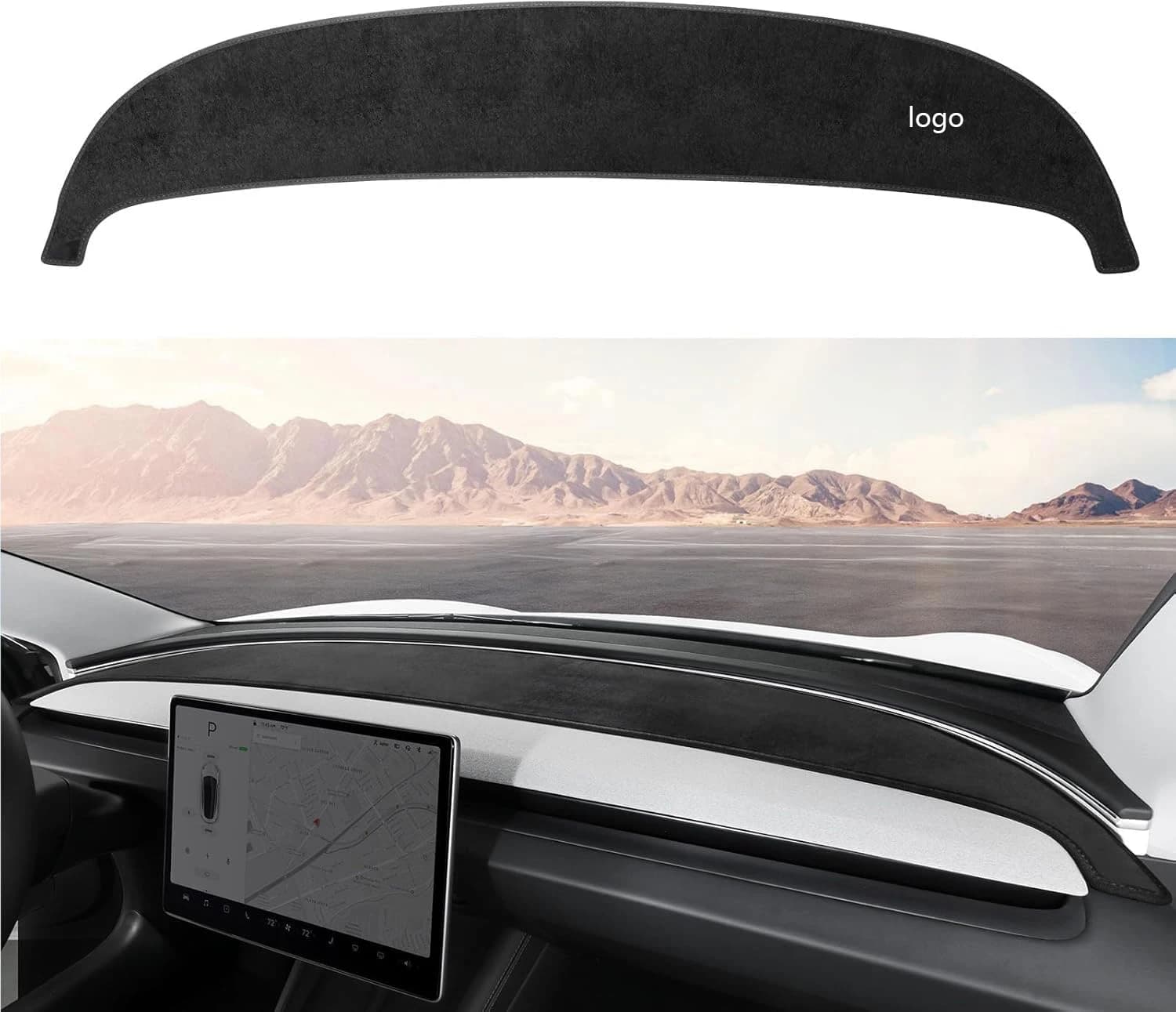for Tesla Model Y juniber Dashboard Cover Anti-Glare Flannel Dashboard Pad Sun Protection Dash Mat  2025 Tesla Model y Decorativ