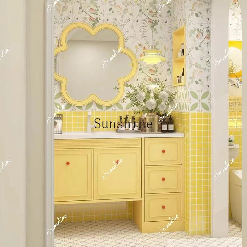 Bathroom Cabinet Combination Washbasin Dopamine Washstand Toilet  FT