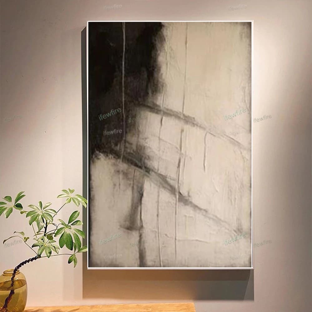 Large Hand-Painted Abstract Oil Paintings On Canvas Nordic Style Wall Art Poster Modern Home Decor Picture Blue Mural For Room
