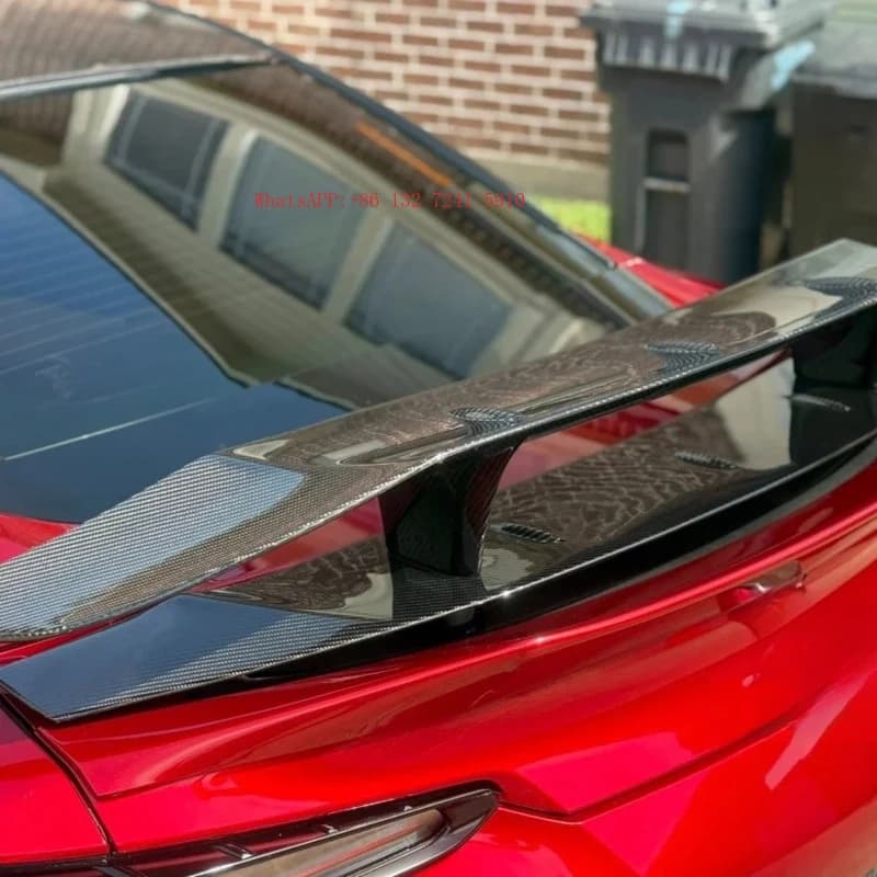 Rear Wing Compatible with  LC500 New Carbon Fiber Rear Spoiler High Wing Style Single Deck Roof Modification Car Exterior