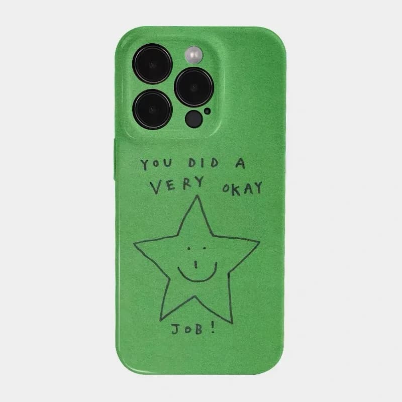 The Green Star That Continues To Shine Case for IPHONE 17 16ProMax 15 14 13 12 11 Acrylic TPU Two in One Magnetic Phone Cases
