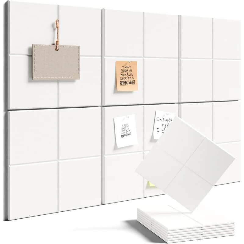 Black Felt Wall Cork Bulletin Pushpin Note Boards Tiles Soundproof Sound Proof Insulation Acoustic Panels Decor for Office Home