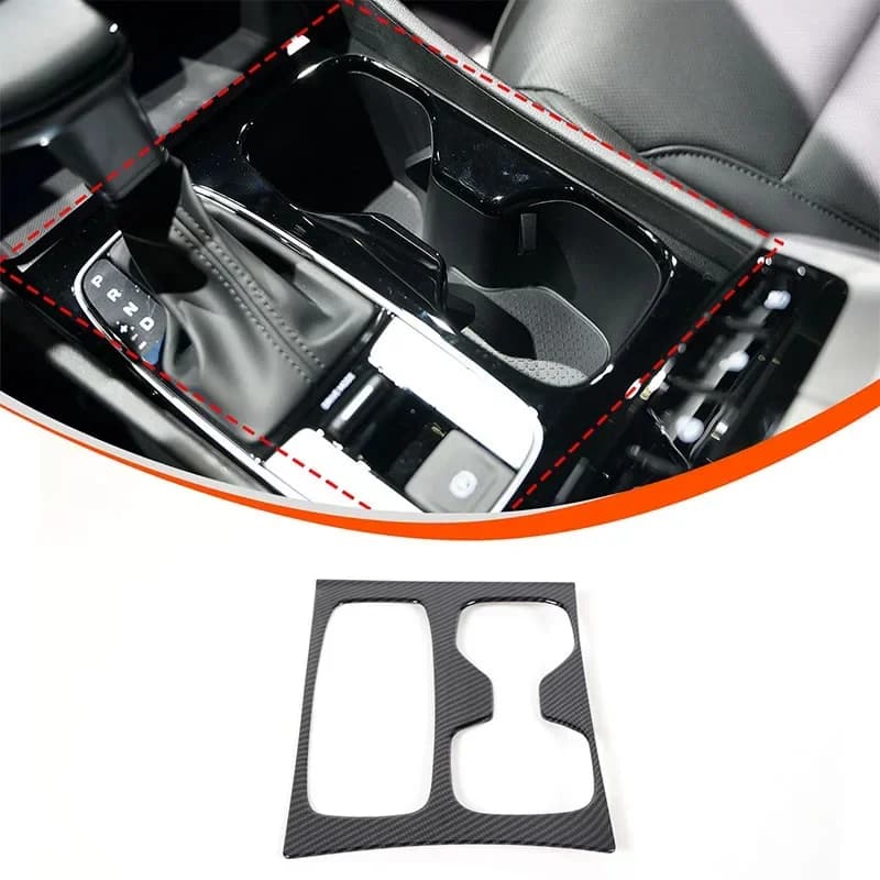 For Hyundai Santa Cruz 2022-2025 ABS Carbon Fiber Car Center Control Gearbox Cover Trim Sticker Interior Car Accessories