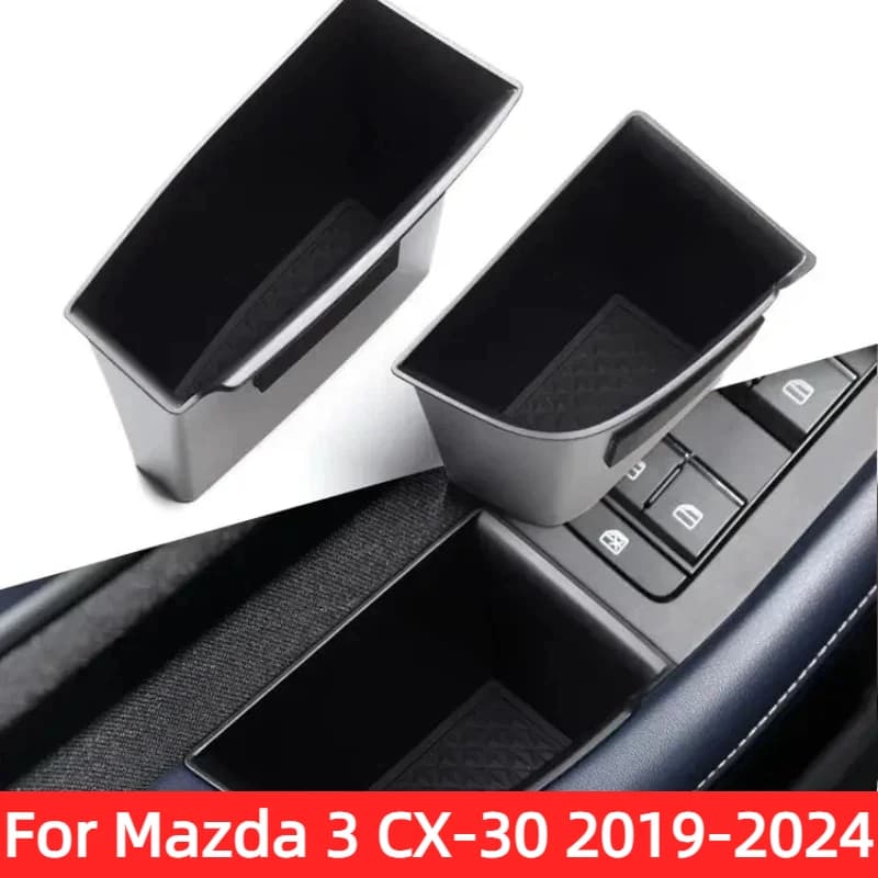 LHD for Mazda 3 CX-30 2019-2024 Left Rudder Car Side Door Handle Storage Box Tray Organizers Accessories