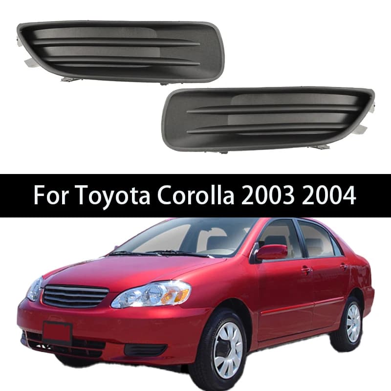 Fog Light Grill Cover Frame Lamp Shade Under Front Bumper For Toyota Corolla 2003 2004 52128-02020