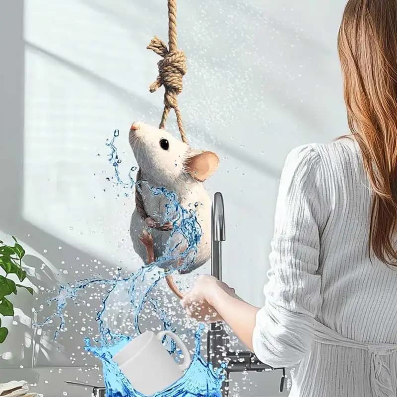 Indoor Sticker Mouse Hanged Wall, Bedroom, Toilet and Home Decor Waterproof Decals OZ17