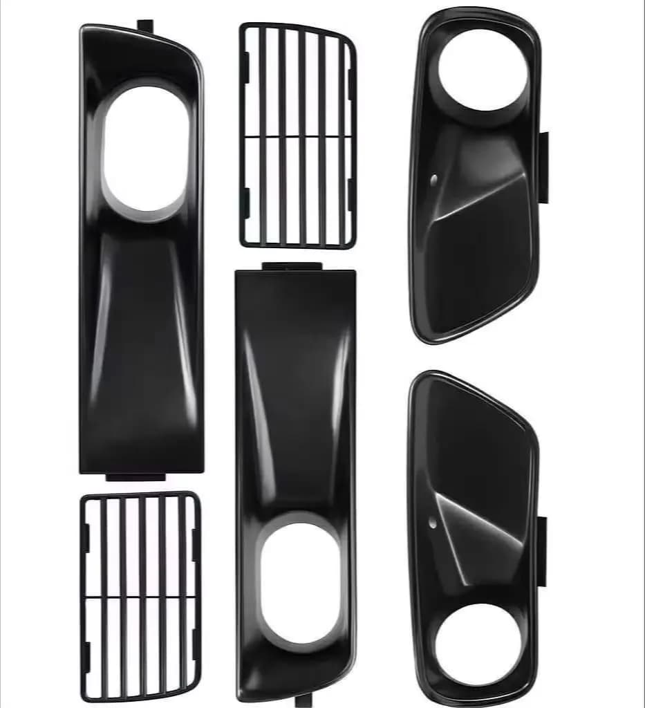 6 Pcs Front Bumper Air Intake Vent Signal Grille Cover Set for VW MK3 Golf GTI VR6 Euro Bumper - Auto Accessory