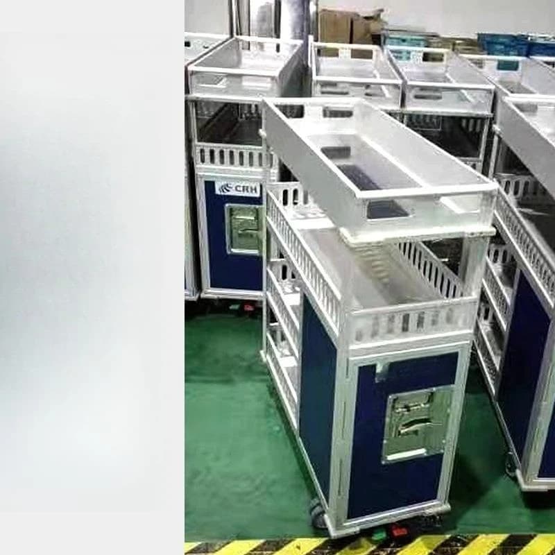 High-speed rail dining car Railway trolley Train catering car Trolley Selling car Small push