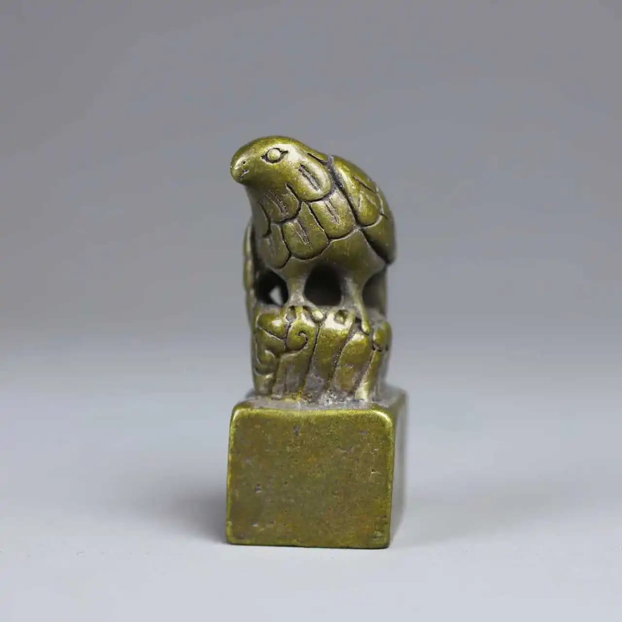 Old Chinese Eagle Bronze Seal