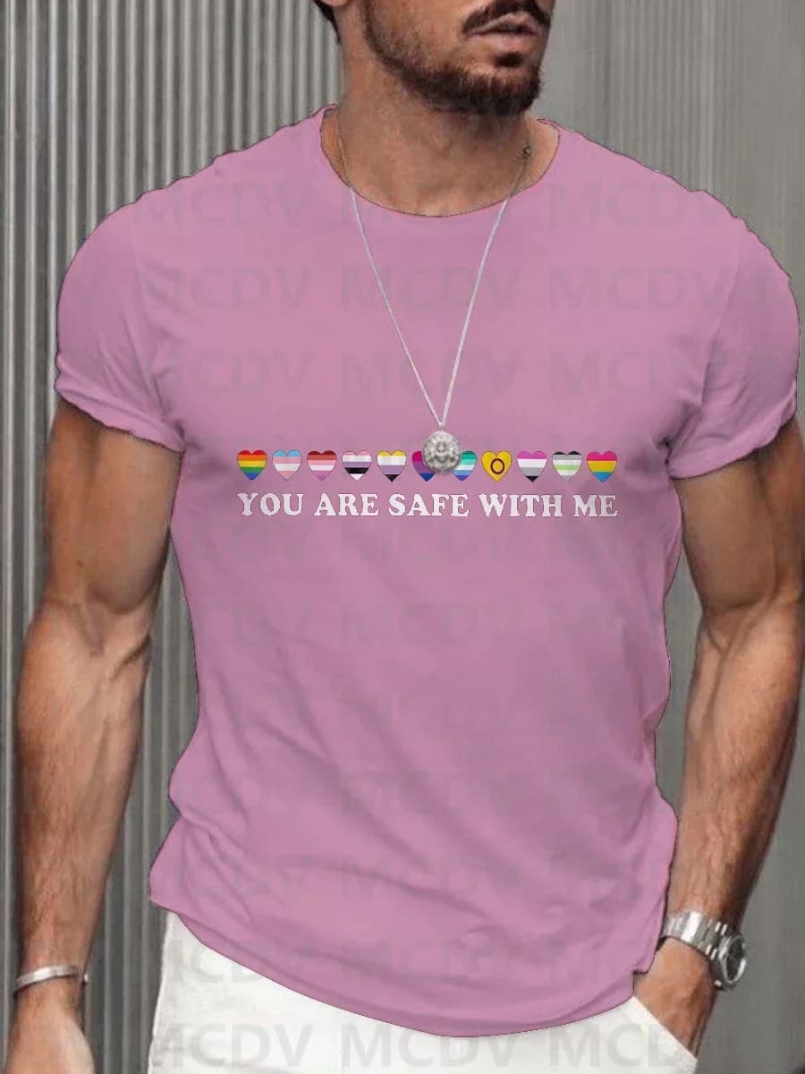 Men's LGBT See You In Hell Casual Print T-shirt Summer T Shirt Casual Tops