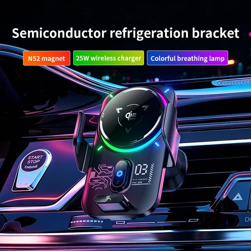 25W Car Phone Wireless Charger Holder Smart Sensing Automatic Clamping Mounts Air Vent Car Phone Holder New