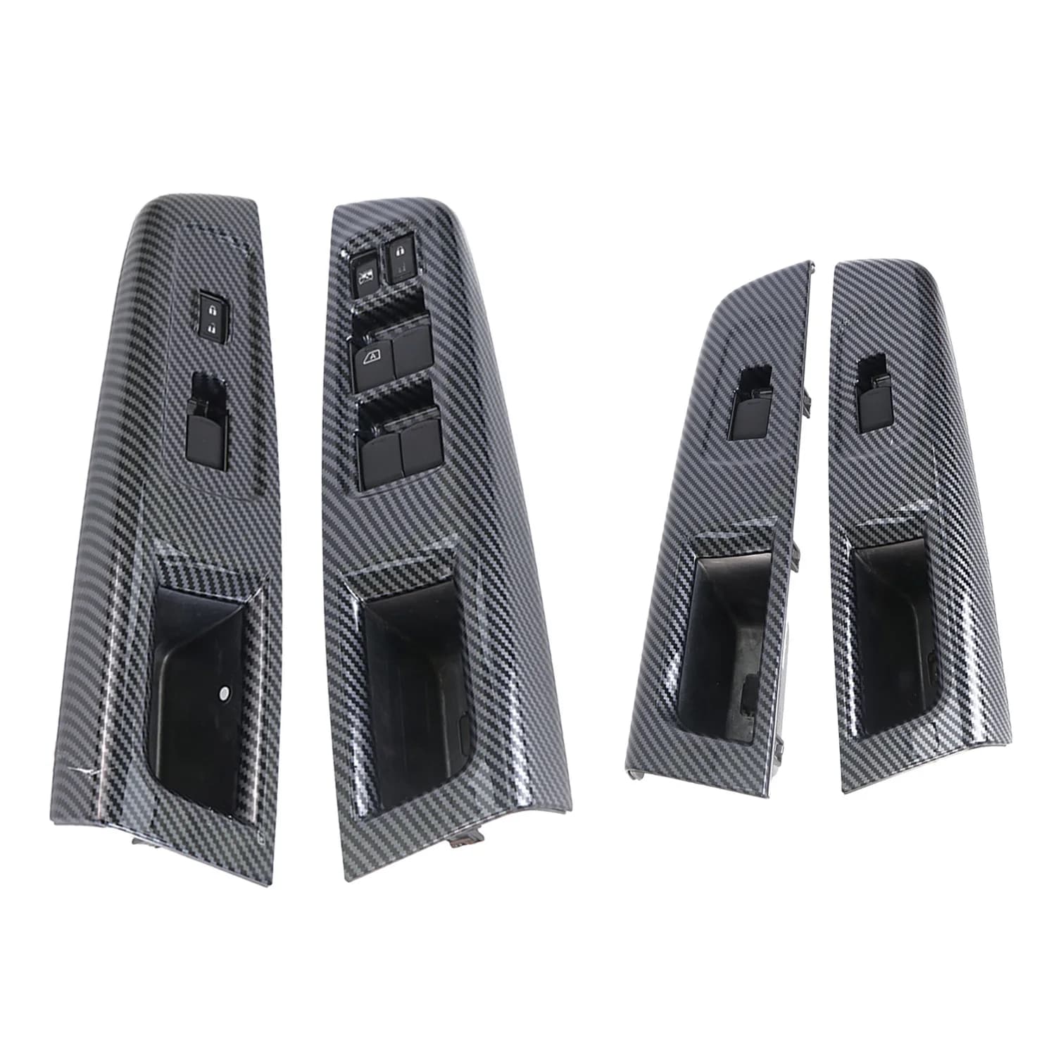LHD! for Subaru WRX 2008-2011 ABS Carbon Fiber Window Switch Panel Trim Cover Interior Door Switch Decoration Frame 4PCS
