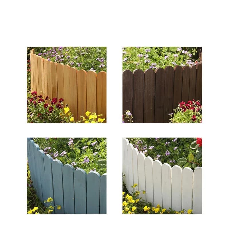 Vegetable garden anticorrosive courtyard wooden balcony fence pool small outdoor garden fence retaining soil