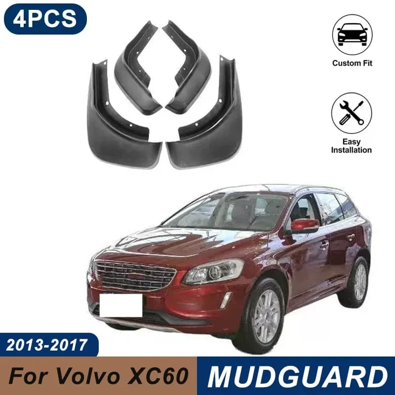 4PCS Car Mud Flaps For Volvo XC60 2013-2017 Waterproof Anti-Splash Fender Mudguards Auto Exterior Accessories