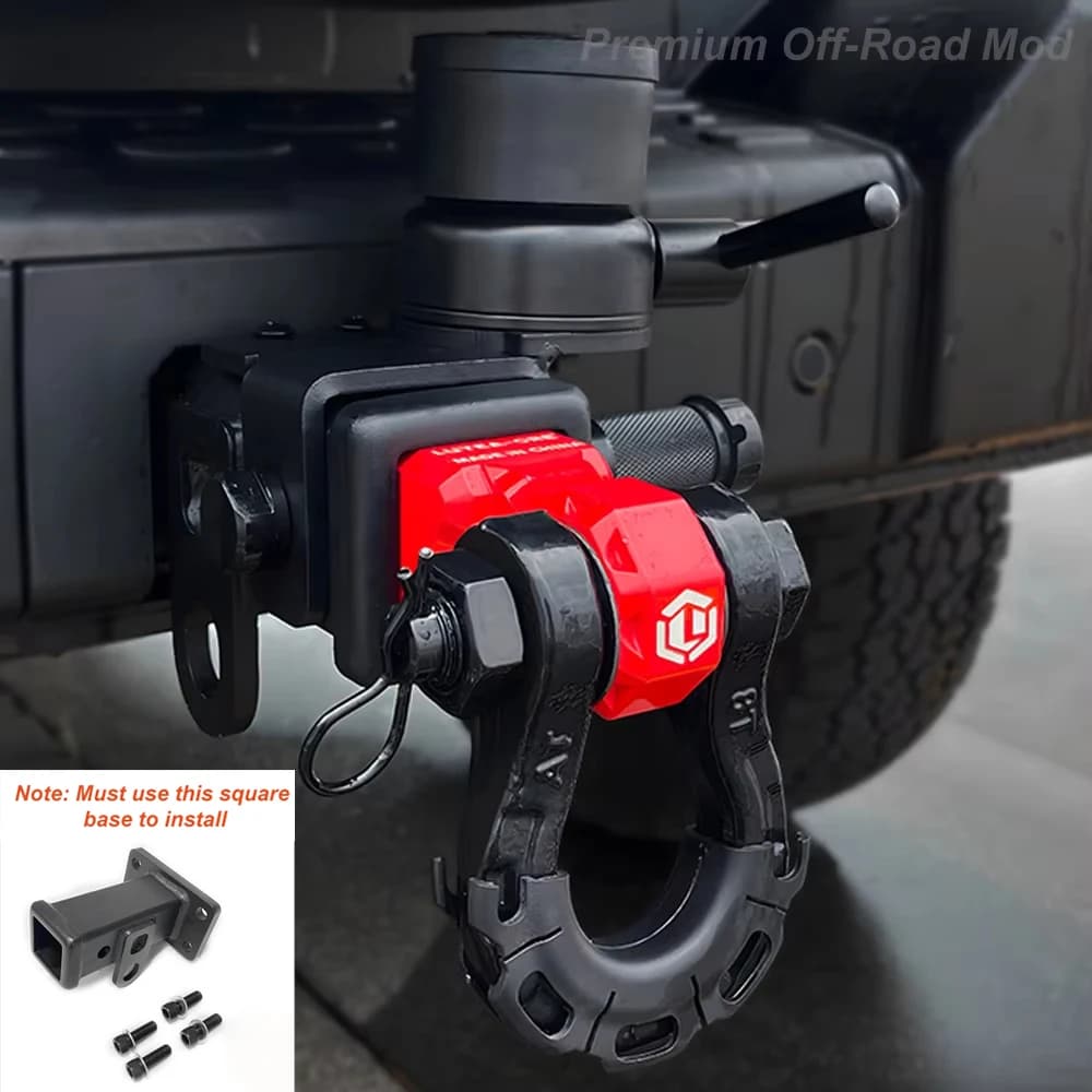 For 2021-2025 Tank 300 Trailer Hitch Spare Tire Carrier Modified Off-Road Vehicle Square Rogue Hook U-Shaped Tow
