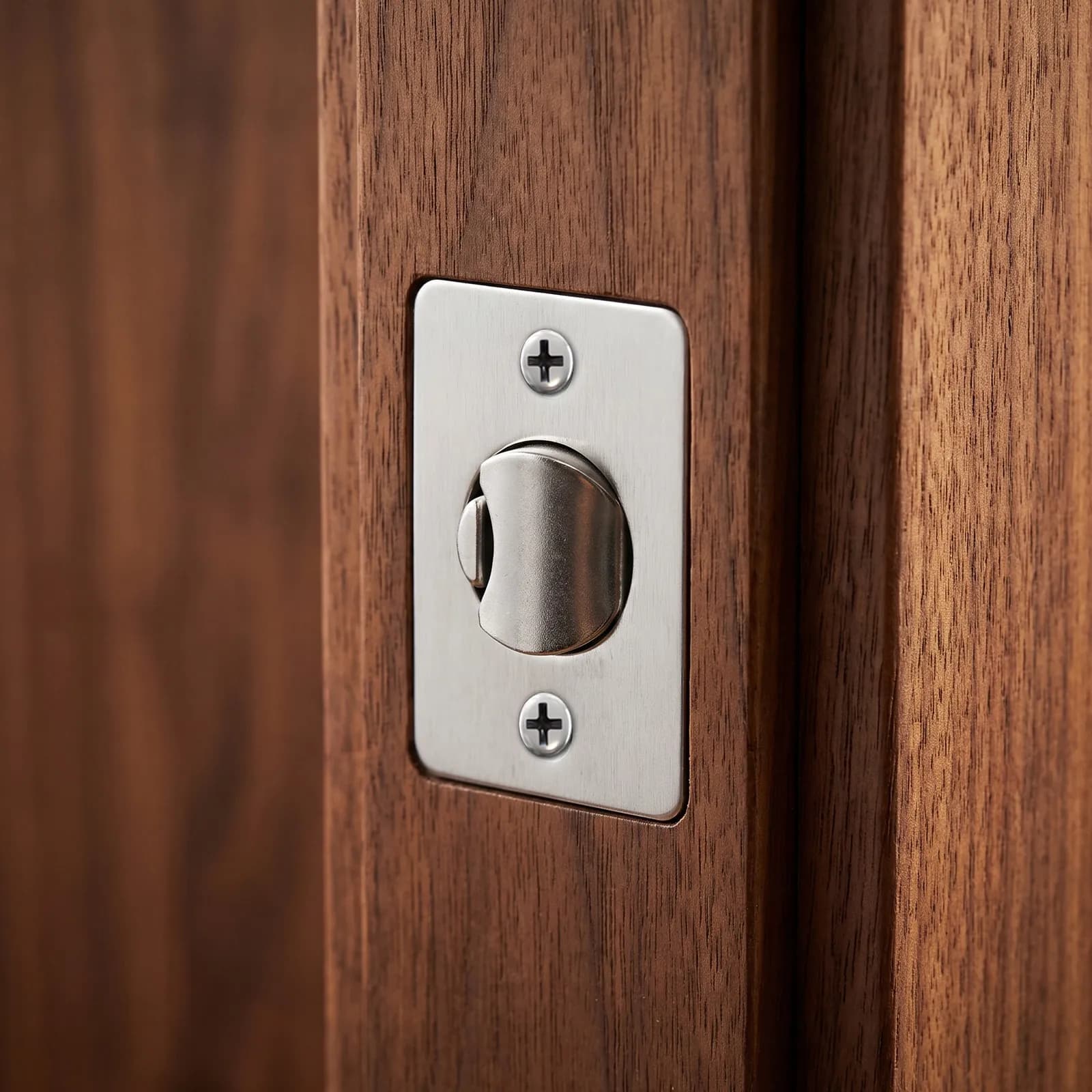 6Pcs Door Latch Strike Plate 3/8" Hole Spacing Deadbolt Receiving Plate, Door Hardware Receiver Backplate Edge Hole Cover