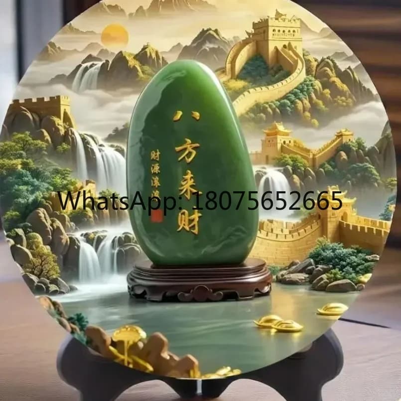 Bafang lai cai ornaments backer stone painting ornaments bring in wealth and treasure transfer living room decoration
