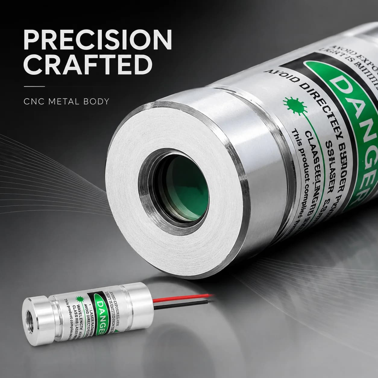 ZhonNa 18x41mm Green Laser Module, Built-in Lens Metal Housing for Tools Instruments Meters Equipment Parts Accessories and Kits